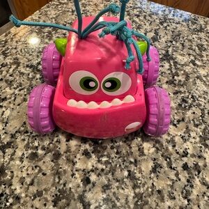 Kids Pink Monster Push Car Toy - fisher price